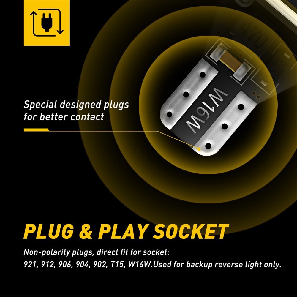 912 921 T15 LED Chip 12V Platinum Chip 6000K