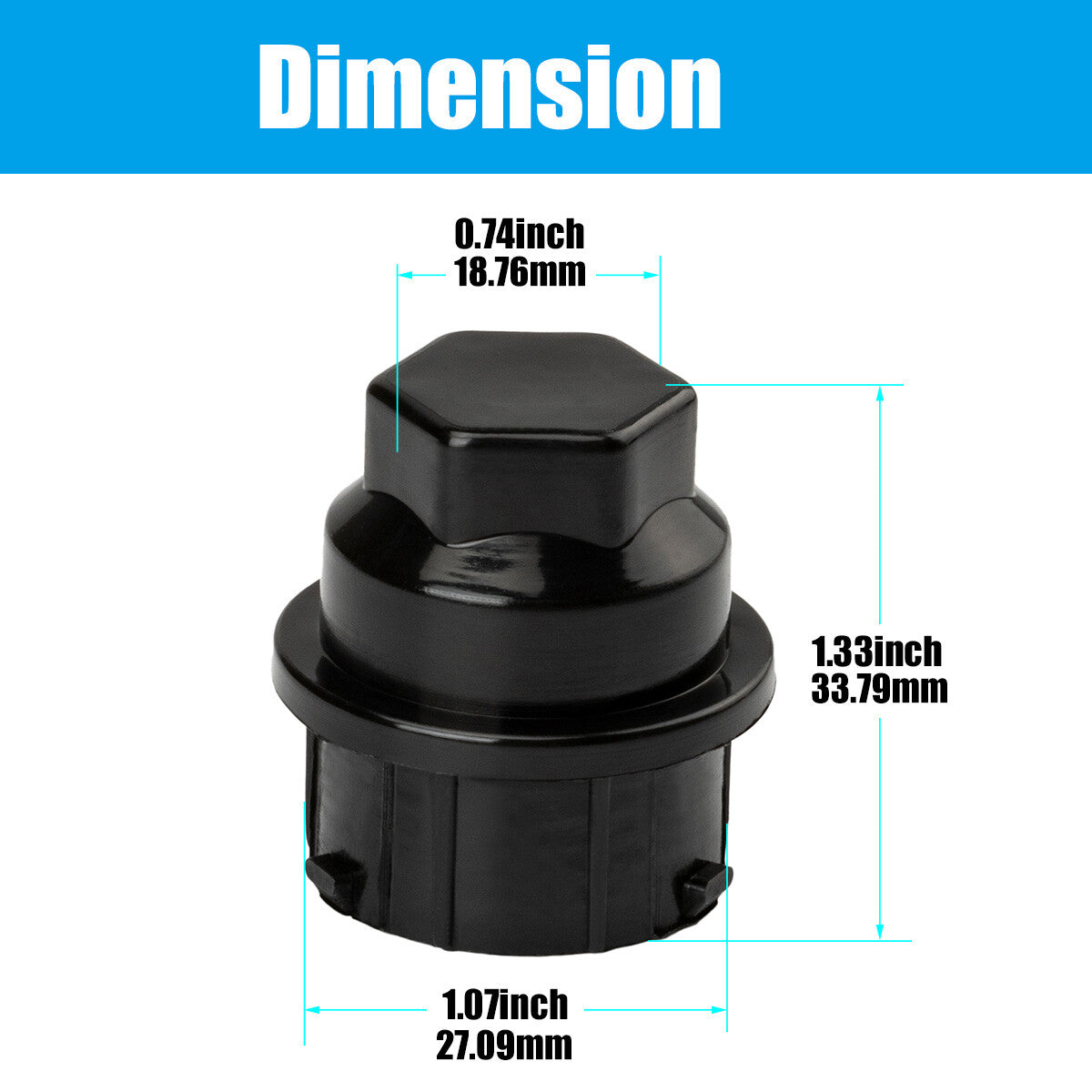 5PCS Wheel Nut Cover Replaces for Buick for Chevy for GMC for Pontiac Black New 9593028