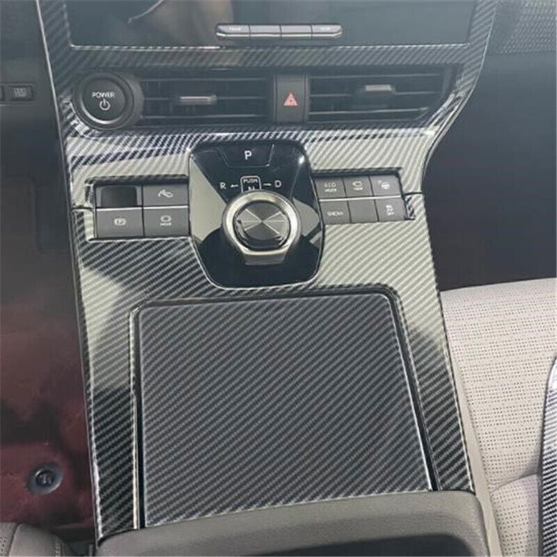 for Toyota bZ4X 23-24 Carbon Fiber Style Central Gear Shift Panel Cover Trim 3X