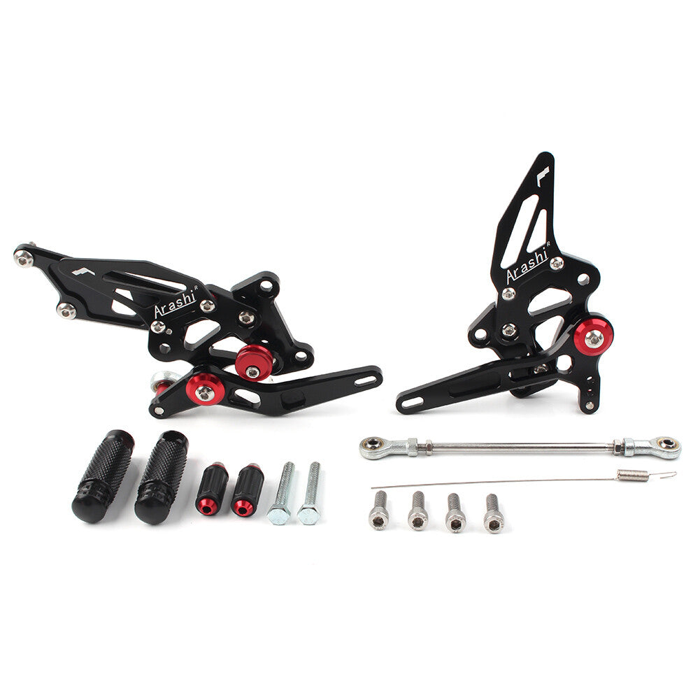 Foot Pegs Footpegs FootRest Pedal Fit for Kawasaki 250R 2008 - 2012 Black