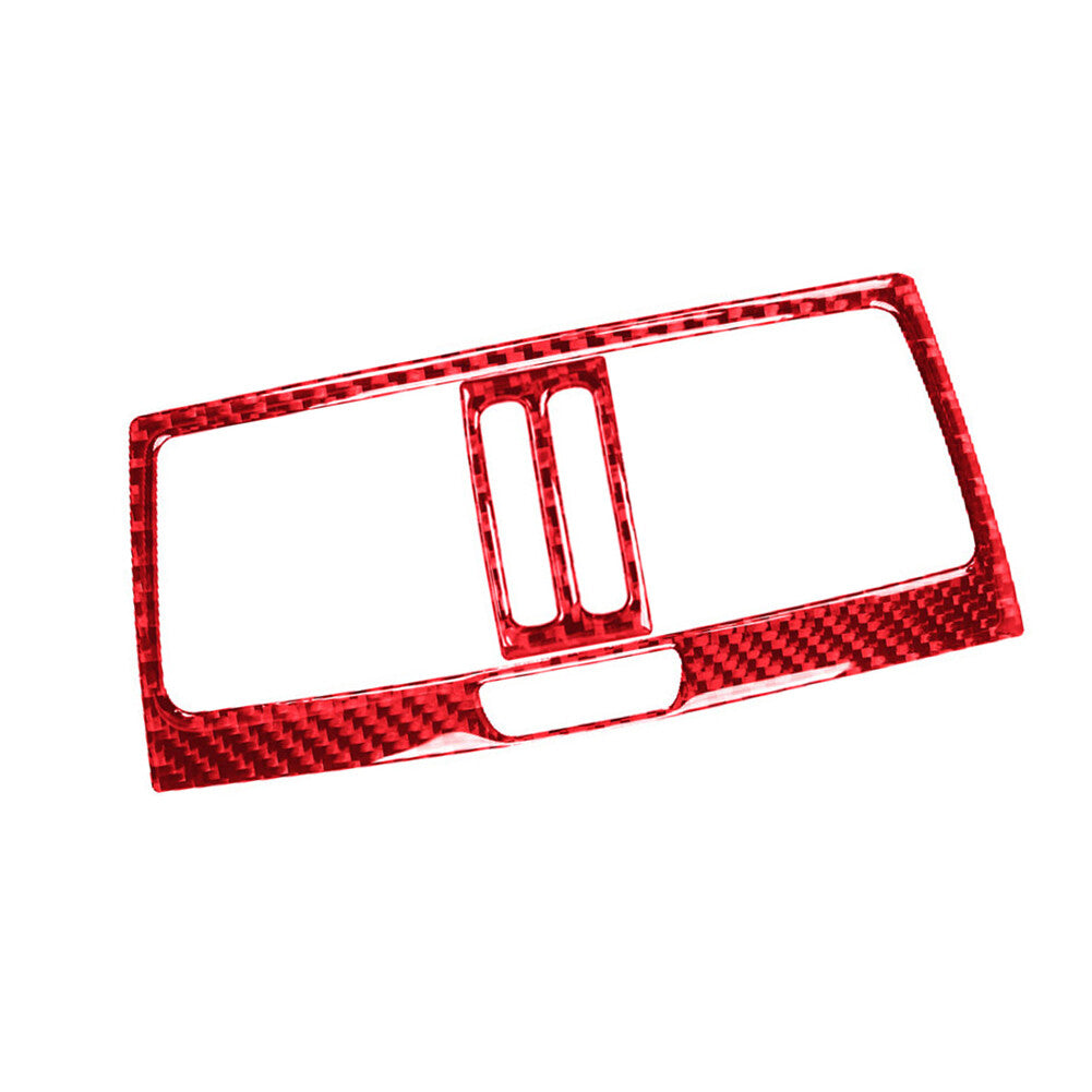 Red Carbon Fiber Rear Vent Outlet Cover Trim for BMW X5 E70 X6 E71 2008-13 TypeC