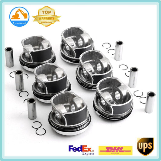 6PCS Engine Pistons Rings Kit for Porsche for Cayenne for VW for Passat for Audi Q7 VR6 3.6L FSI