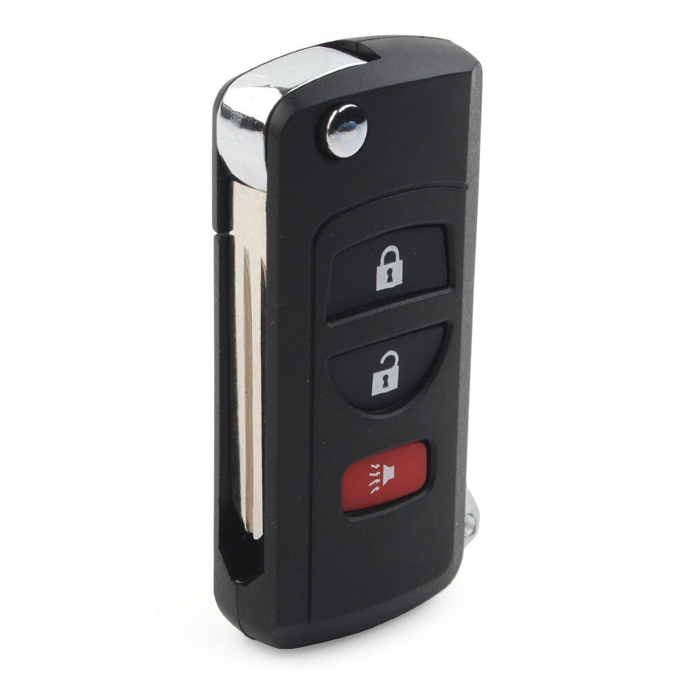3 Button Modified Flip Remote Key Shell Case Fob for Nissan Quest Frontier Titan