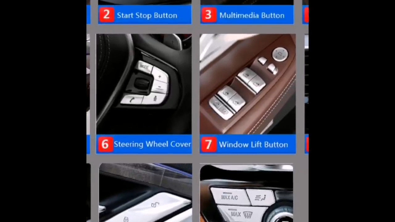 Stainless for BMW 5 Series G30 Car Inner Door Handle Speaker Stereo Cover Trims