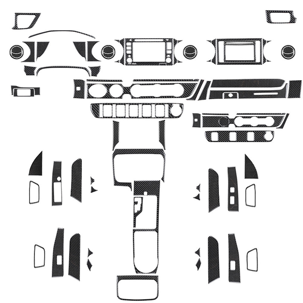 71Pcs Carbon Fiber Full Set Interior Kit Cover Trim for Toyota Tacoma 2016-2022