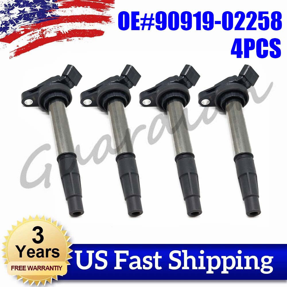 4PCS Ignition Coil 90919-02258 for Toyota for Corolla for LEXUS CT200H for PONTIAC VIBE