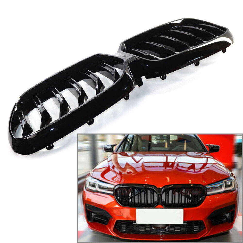 Front Kidney Grille Grill leftright for BMW G30 G31 LCI 2021 2022 Glossy Black