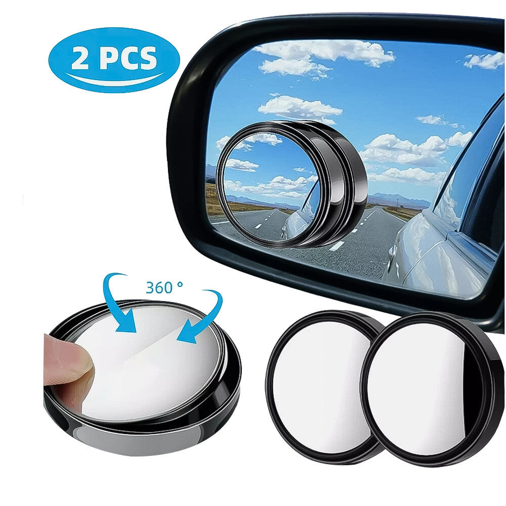 2PCS Blind Spot Mirrors Round HD Glass Convex 360¡ã Side Rear View Mirror For Car