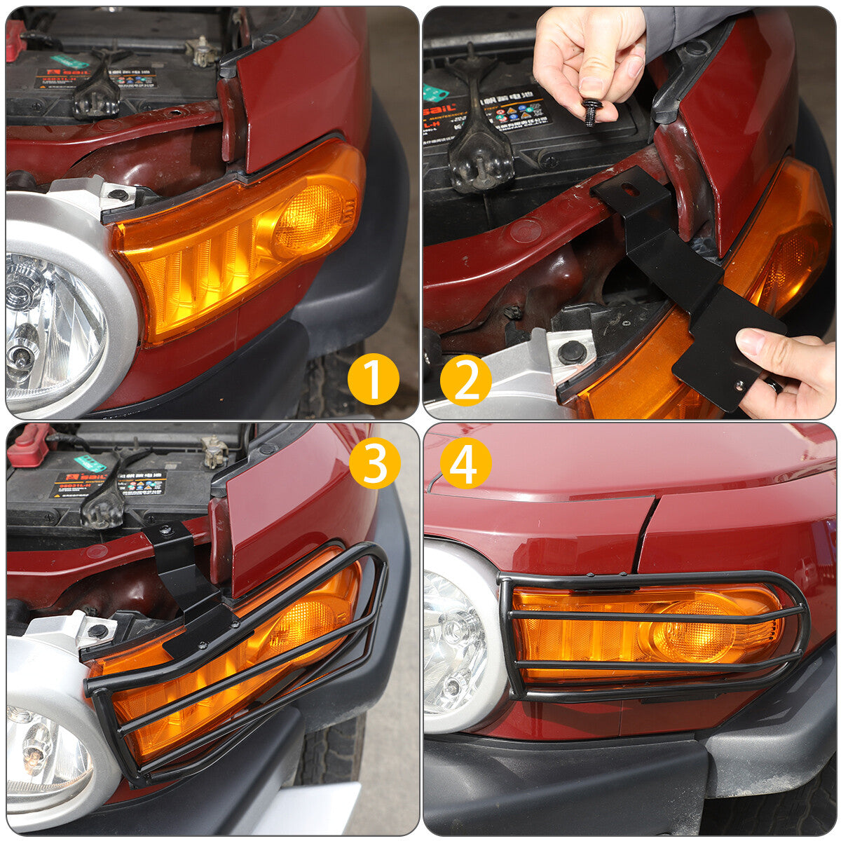 4-Piece Gloss Black Exterior Door Handle Cover Trim for Toyota Tundr@ 2022-2023 USA
