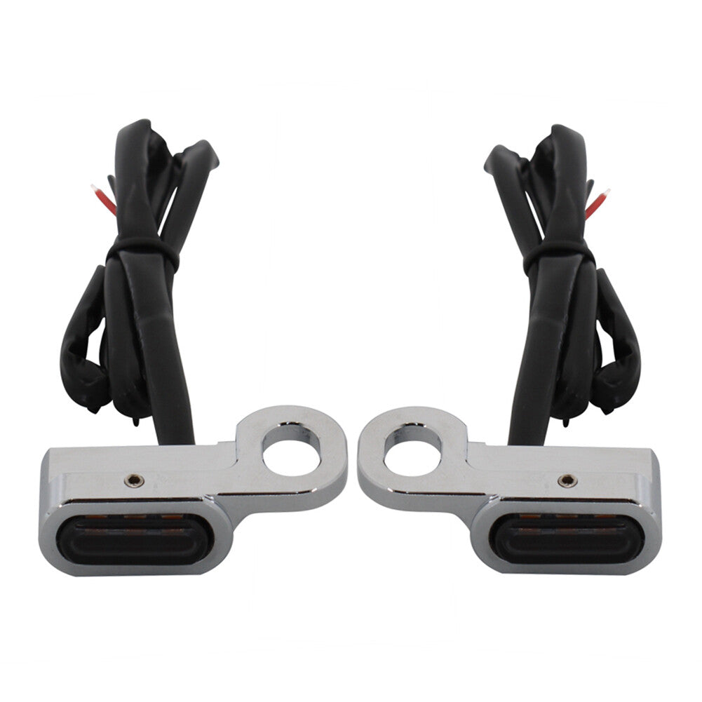 LED Front Turn Signal Light Run Indicator Lamp for BMW R18 Chrome Smoke Lens