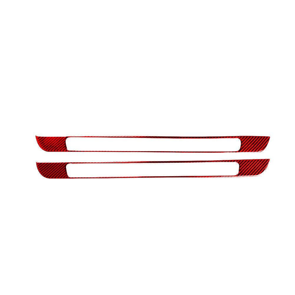 2Pcs Red Carbon Fiber Door Central Threshold Cover Trim for Toyota 86 for Subaru BRZ