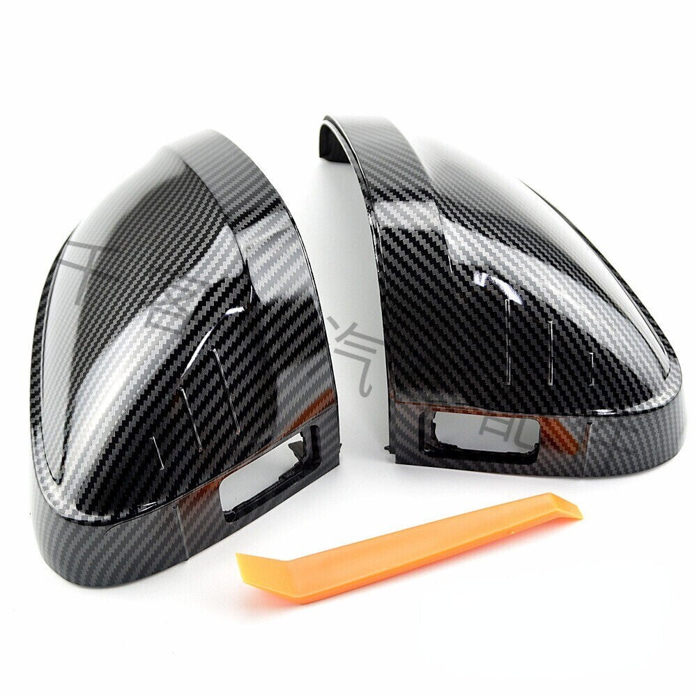 for Audi for A4 B9 S4 for A5 S5 RS5 2016+ Carbon Style Mirror Cover Caps W/ Lane Assist