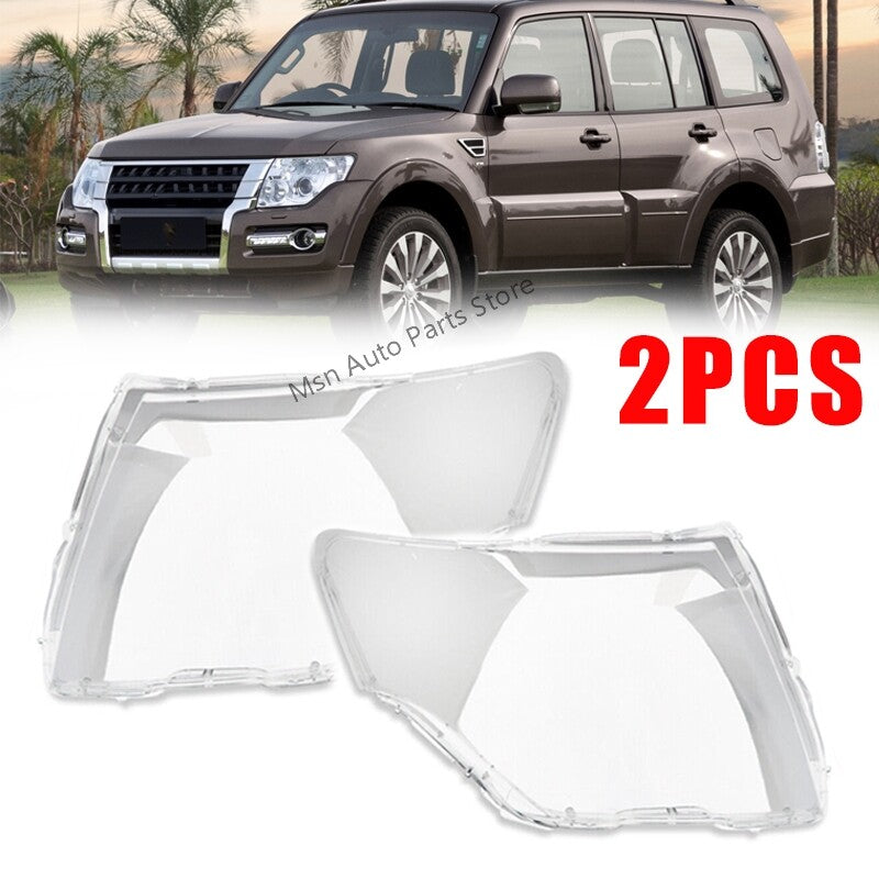 1Pair Headlight Lens Cover for Mitsubishi Pajero V87 V93 V97 V98 2006-2020