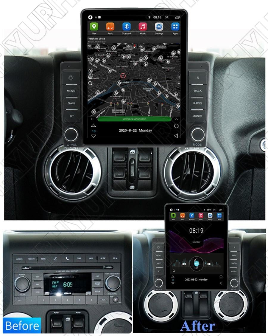 9.5Vertical Android 10.1 2+32GB Car Stereo Radio for Jeep for Wrangler Commander