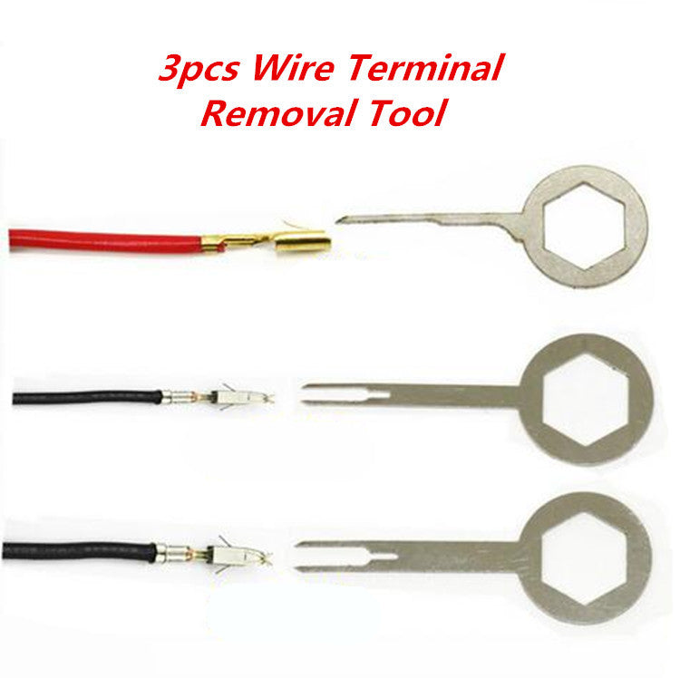 3xCable Plug Removel Key Tool Car Electrical Terminal Wiring Crimp Connector Pin
