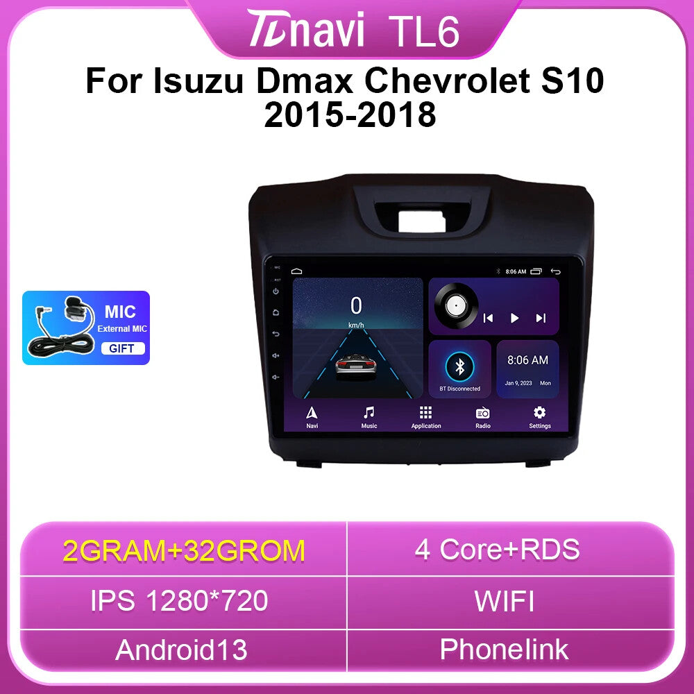 for ISUZU D-MAX DMAX for Chevrolet S10 Car Auto Android Radio Video Player GPS Navi