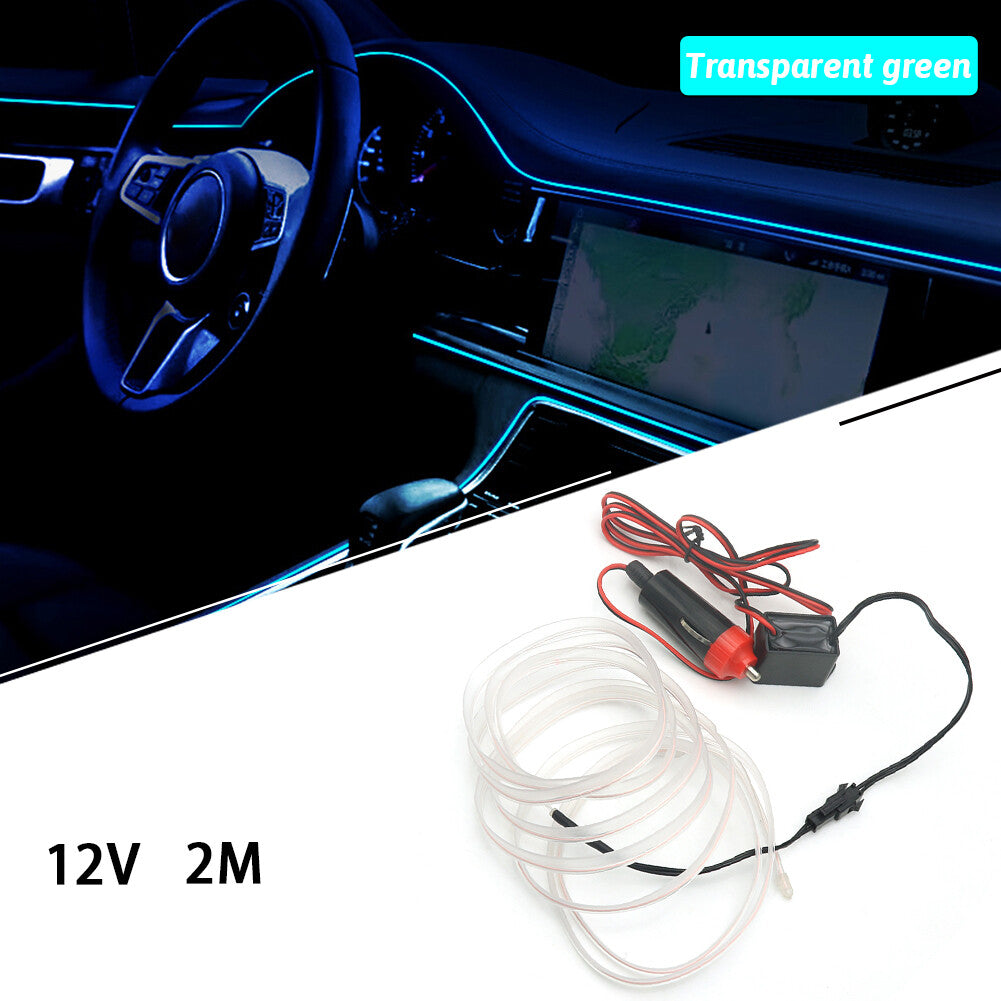 Car Interior Atmosphere LED Light Strip Wire Lamp Decor Accessories Azure 2M