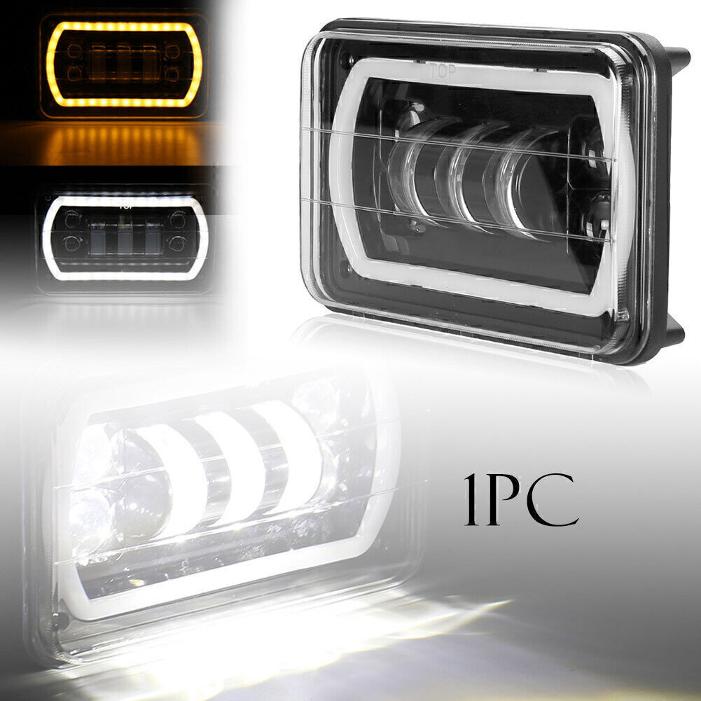 Waterproof 6 LED Headlights Hi-Lo Beam DRL lamp Fit for Kenworth for Peterbilt 357 379
