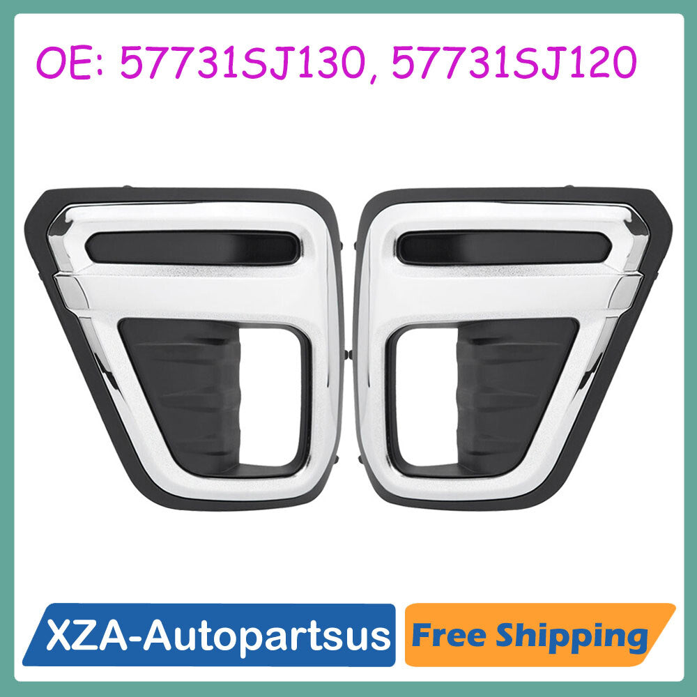 1 Pair Front Bumper Fog Light Trim Cover Cap Bezel For 2019-2021 for Subaru Forester
