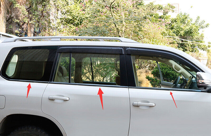 Black Titanium Trim Window Molding Lower Strip for Toyota for Land Cruiser 2009-2020