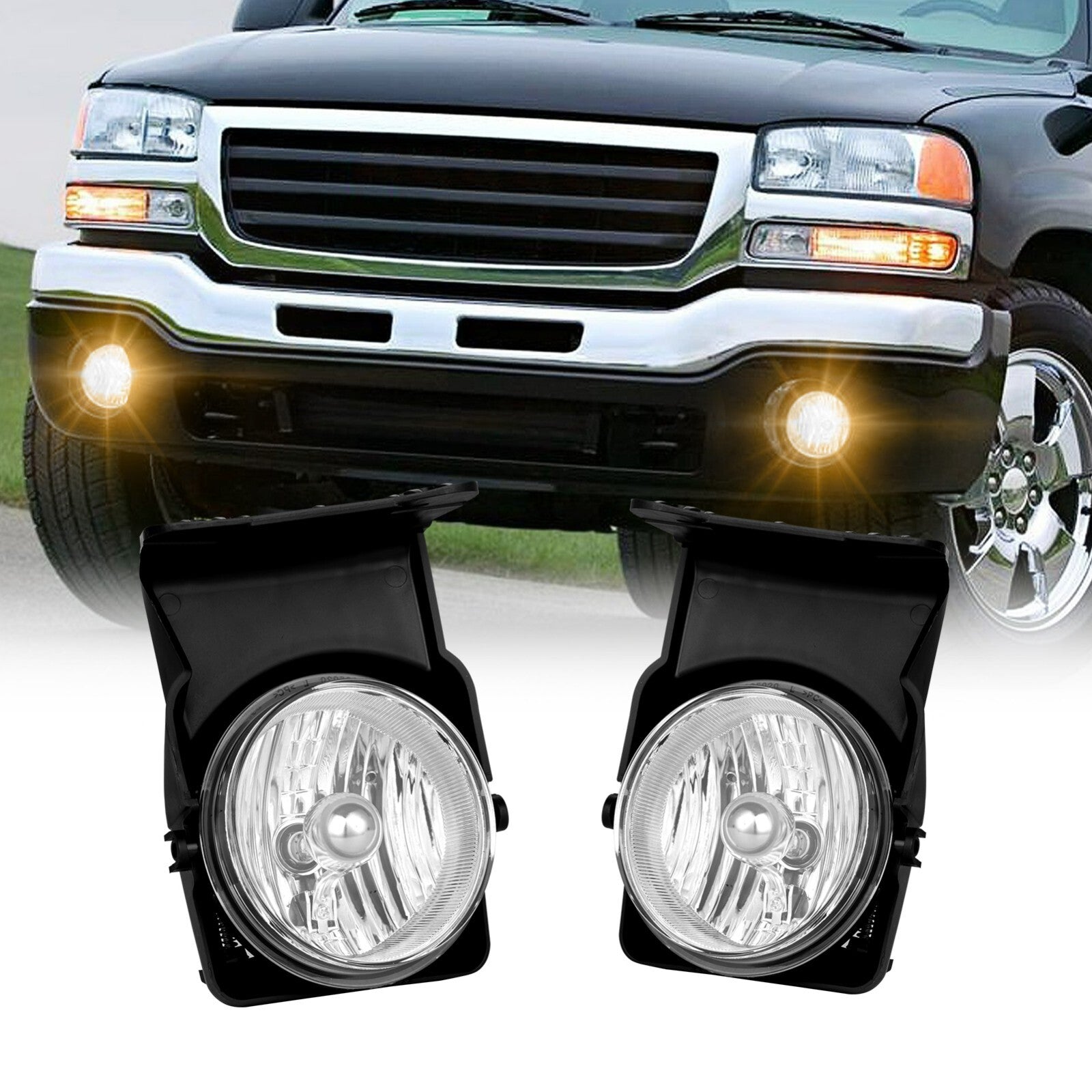 Suitable for 03-06 GMI for SIERRA 1500/2500/3500 clear lens OE BUMPER DRIVING FOG lamp