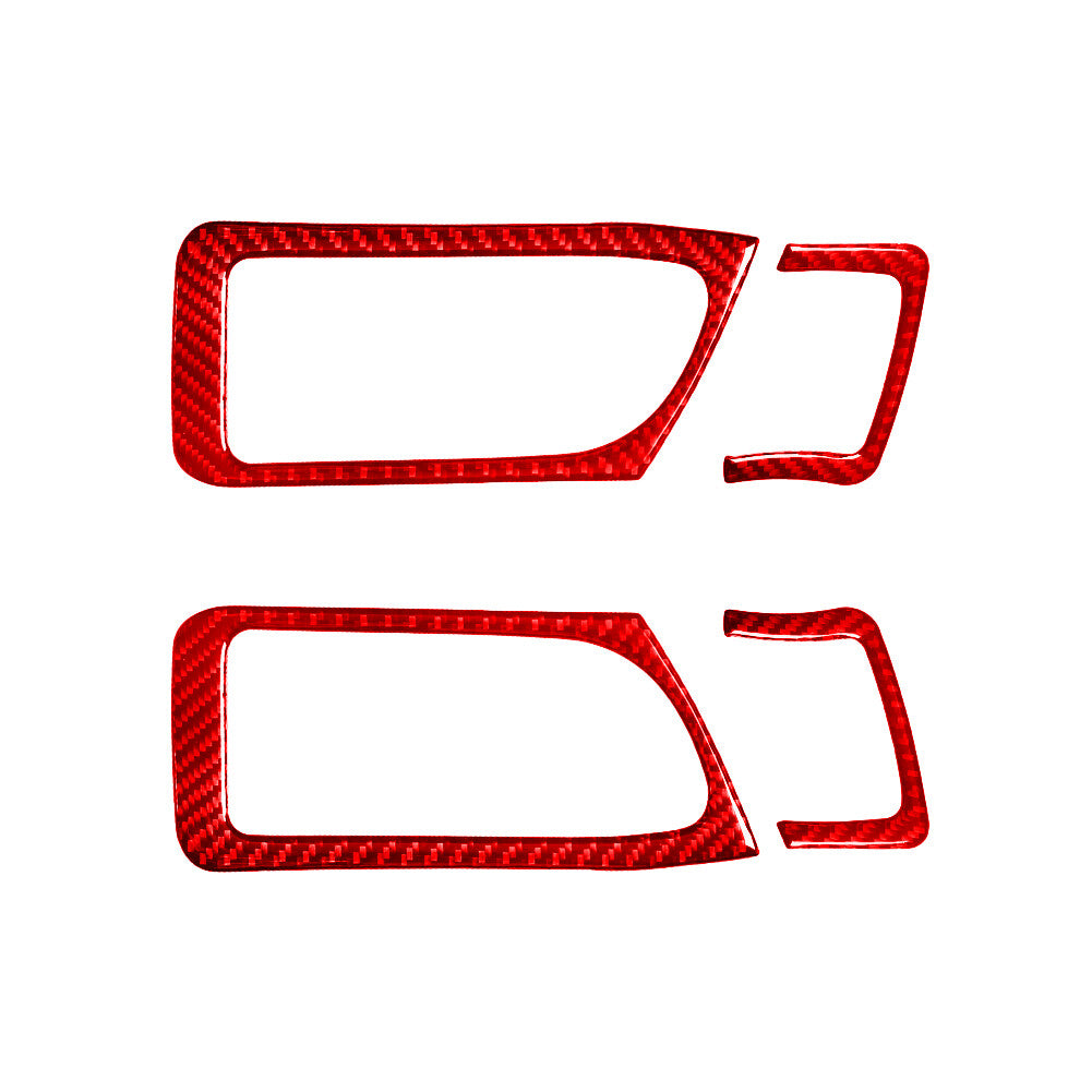 Red Carbon Rear Doorbuckle Trimming for Land Rover Discovery Sport 2015-19