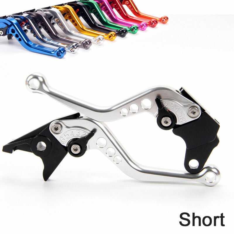 Silver Short Brake Clutch Levers for Yamaha TTR125E 2000-2009 TW200 1996-2000.