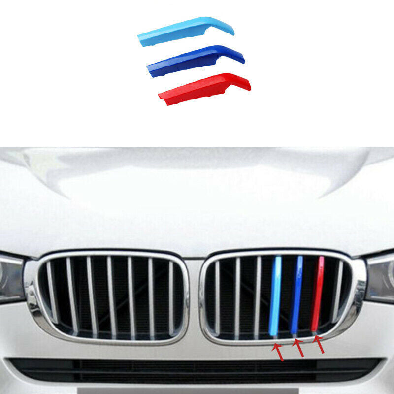 for BMW X3 X4 2011-2017 3-Color Front Center Mesh Grille Grill Strip Cover Trim