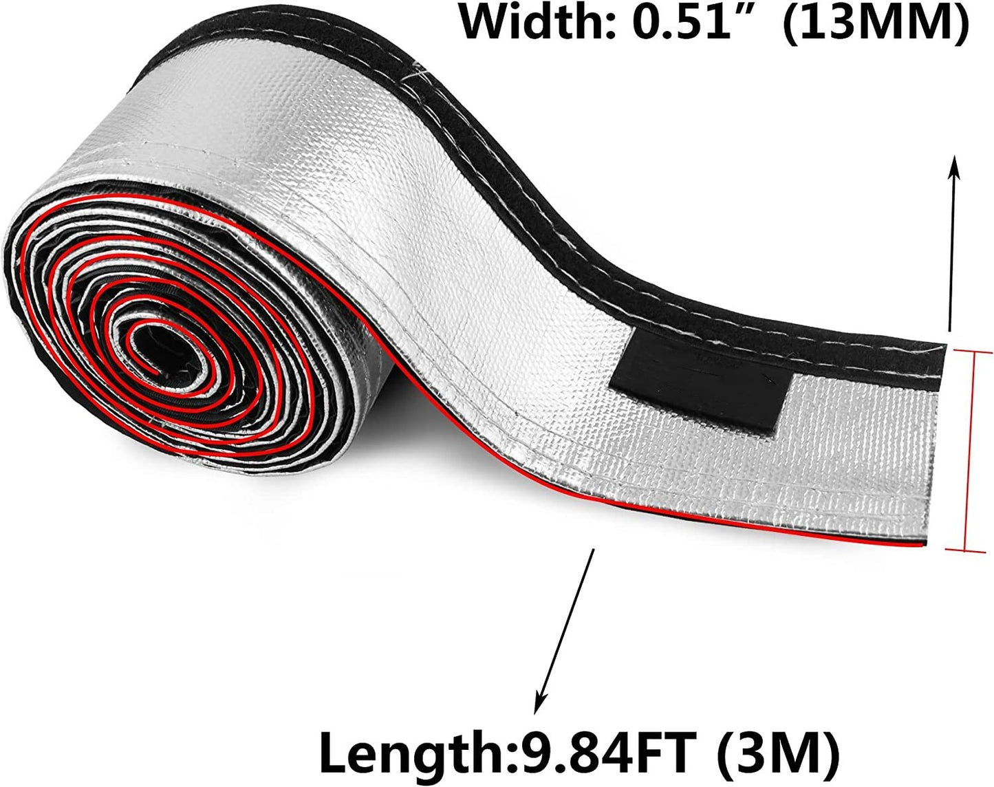 Metal heat shield cover 1/2 inch 10 ft insulated wire conduit cover wrapped with fabric tubing