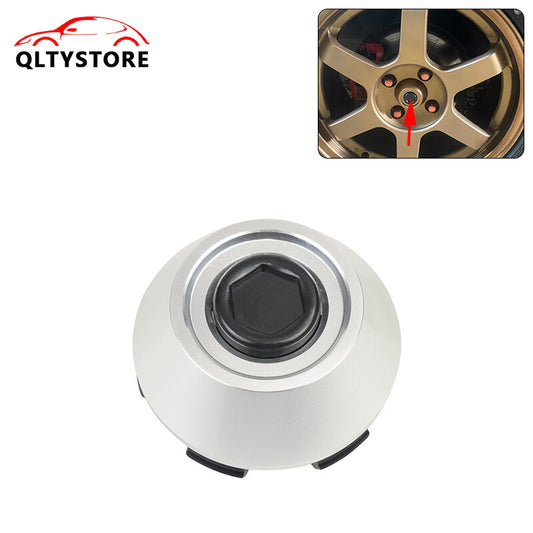 1-piece set of 61mm wheel center caps, wheel covers, wheel rim caps, car wheel covers, silver racing B-type