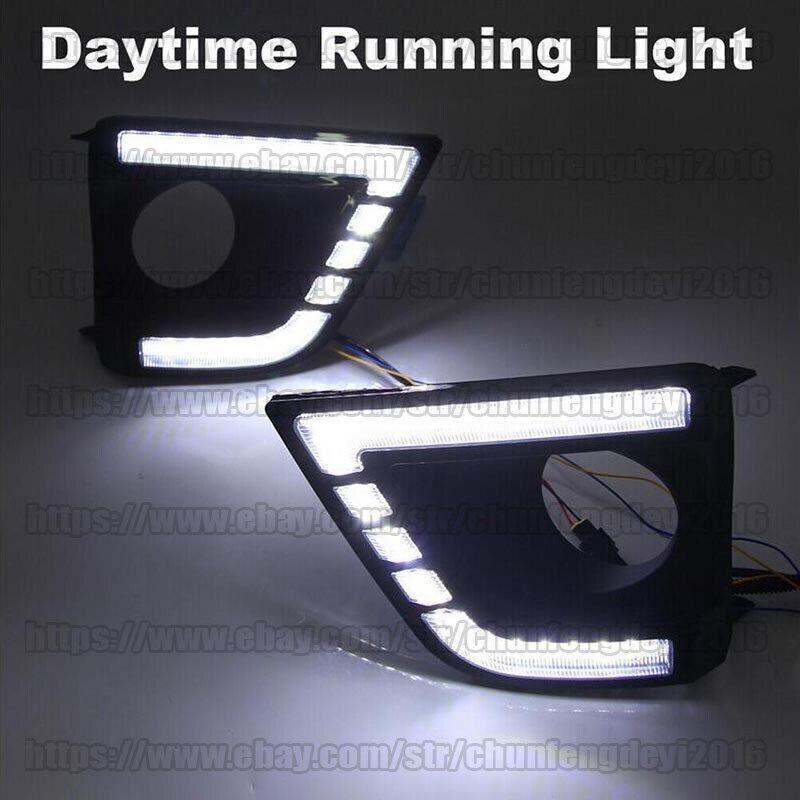 for Toyota for Corolla 2014-16 LED DRL Daytime Running Light Driving Fog Lamp Kit 2x