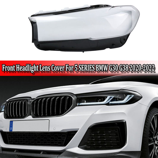 Left Side Headlight Clear Headlamp Lens Cover for BMW 5 SERIES G30 38 2020-2022