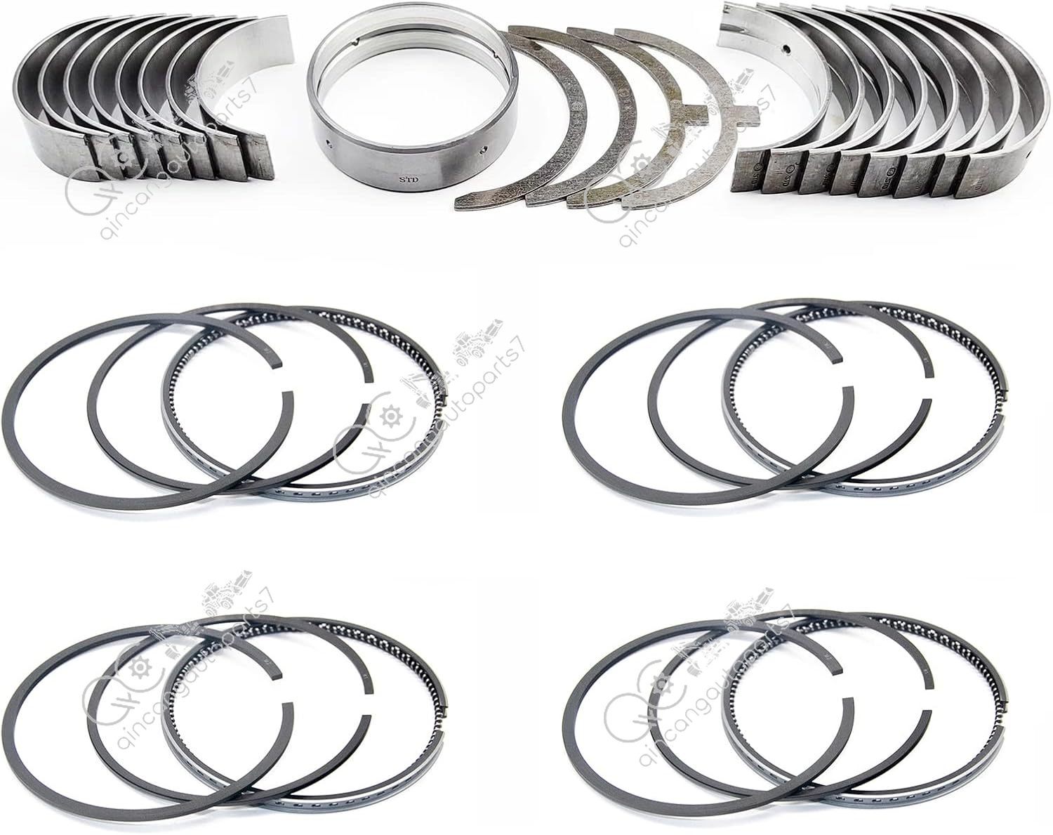 Main+ConRod bearing+thrust washer+Piston Rings For 4M40 4M40D 4M40TD for Mitsubishi