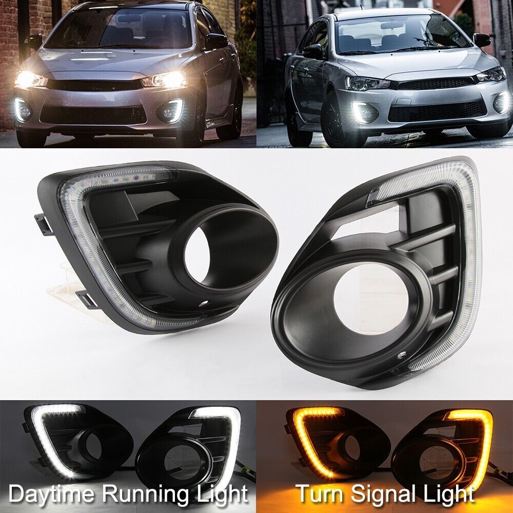 LED Daytime Running Light DRL Fog Light Fit for Mitsubishi Lancer 2016 2017 2018
