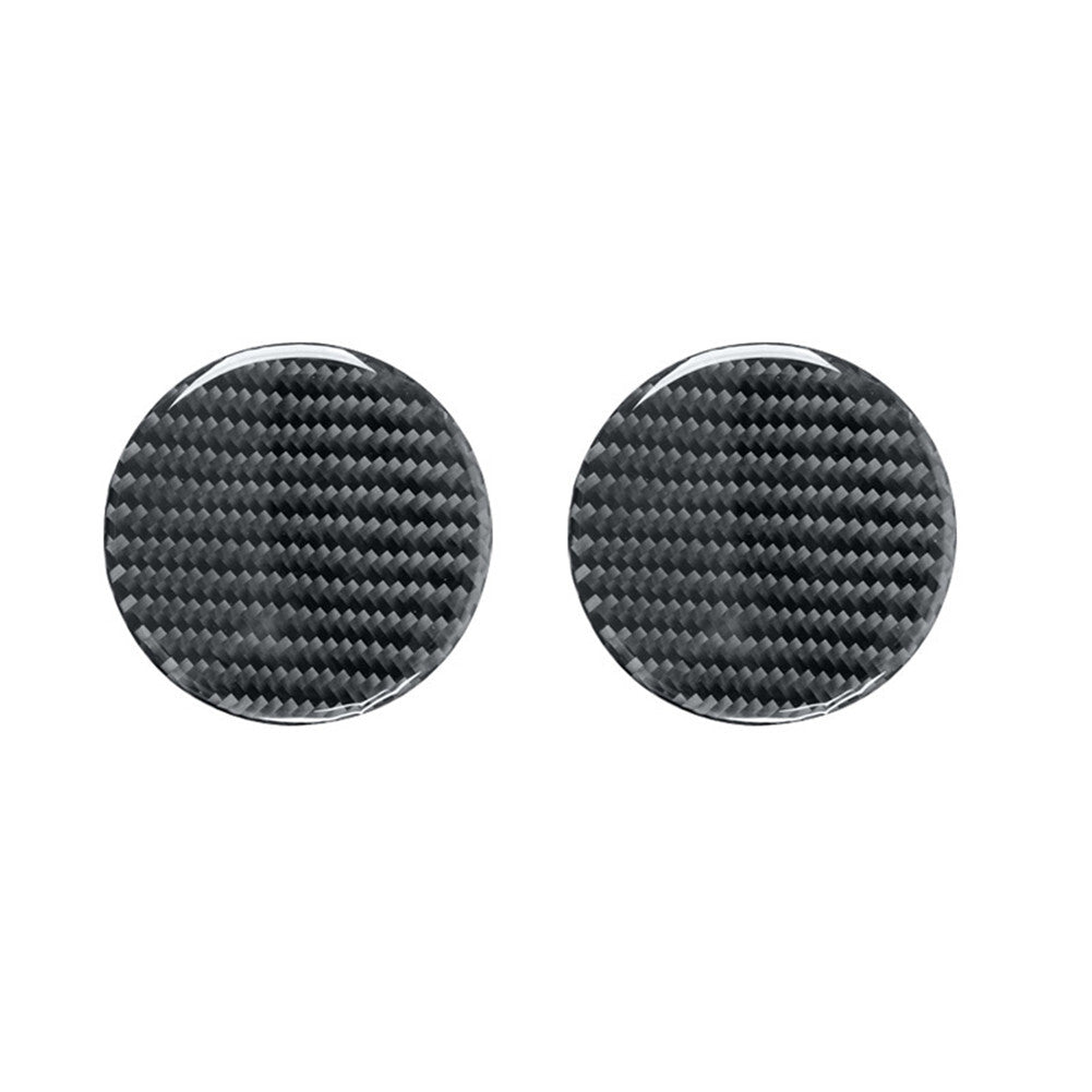 2x Carbon Fiber Center Cup Holder Slot Pad Trim for Toyota Highlander 2008-2013