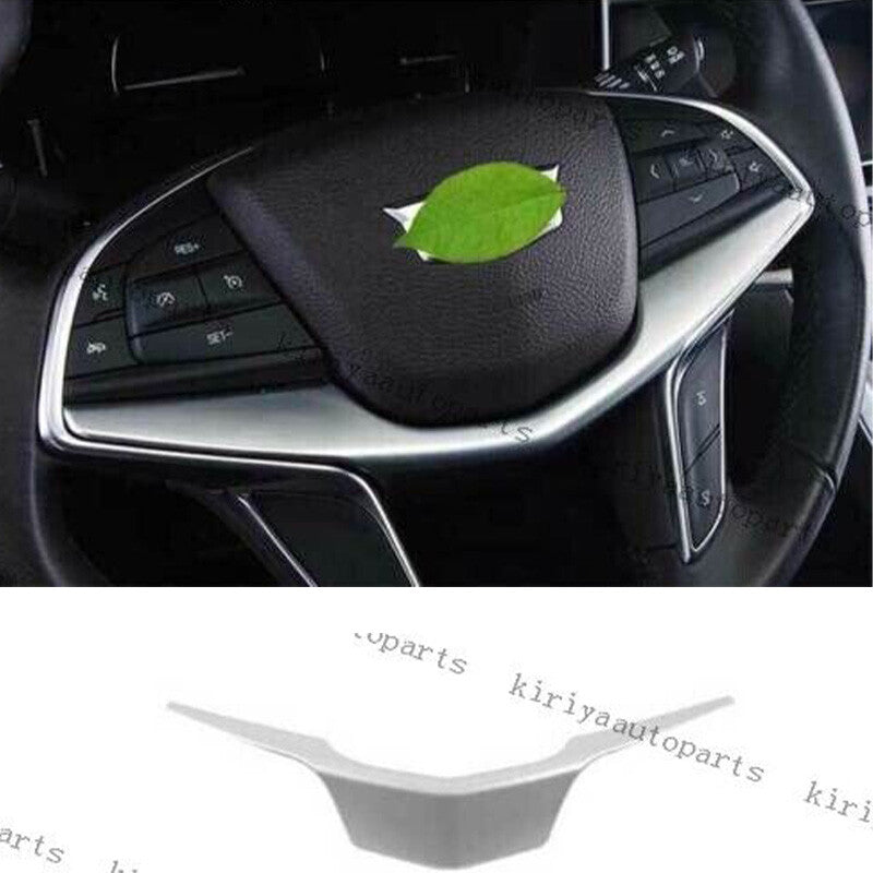 Matte Silver Steering Wheel U Type Cover Trim 1PCS for Cadillac XT5 2017-2022