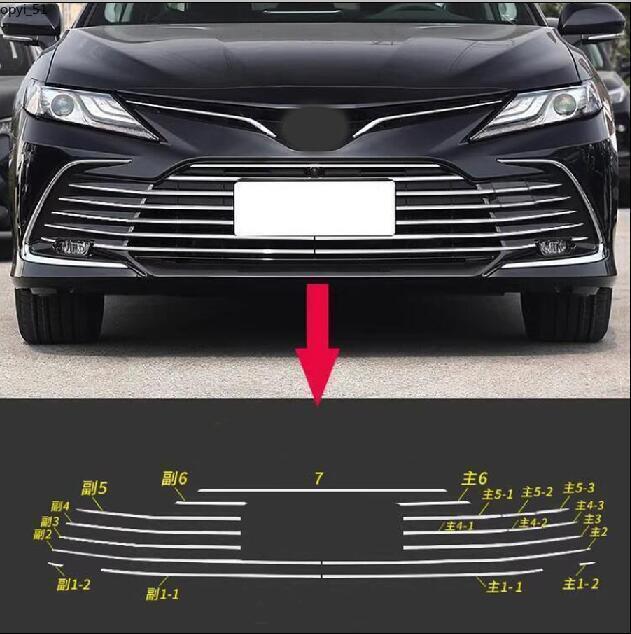 for Toyota for Camry XSE 21-23 Chrome Steel Front Center Grille Grill Cover Trim 19x