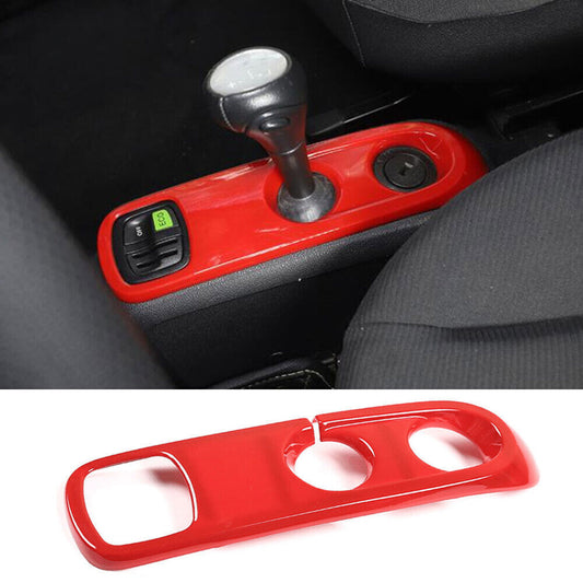 Red ABS Central Console Gear Shift Panel Cover for Mercedes-Benz for Smart 2009-2015