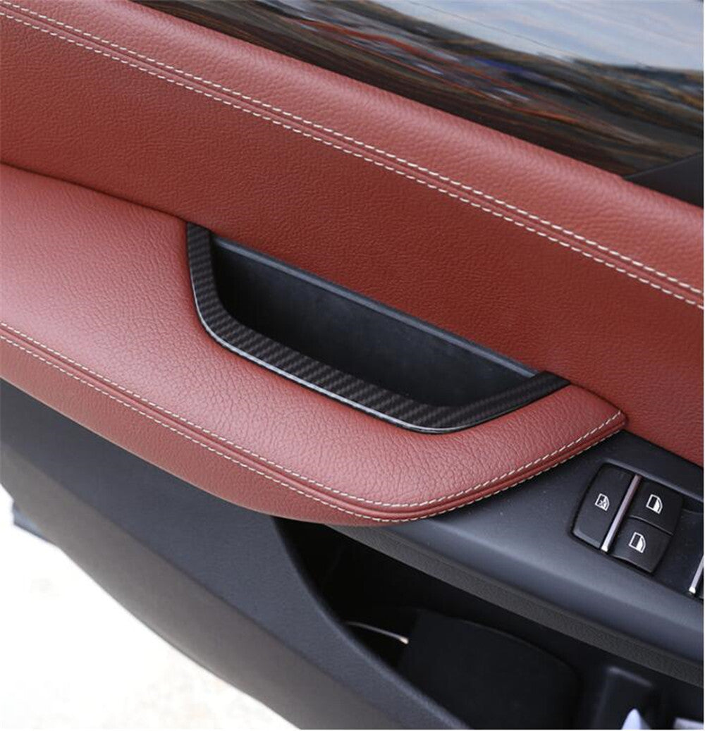 2¡Á Carbon Fiber ABS Door Storage Box Cover for BMW X3 F25 2011-17 X4 F26 2013-16