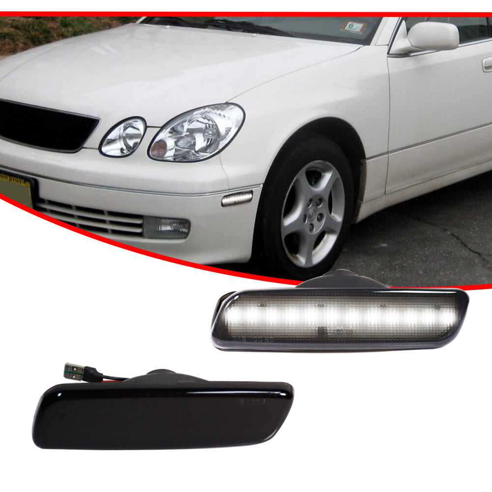 Dark smoke front white SMD LED side marker light kit for Toyota for Lexus for Scion