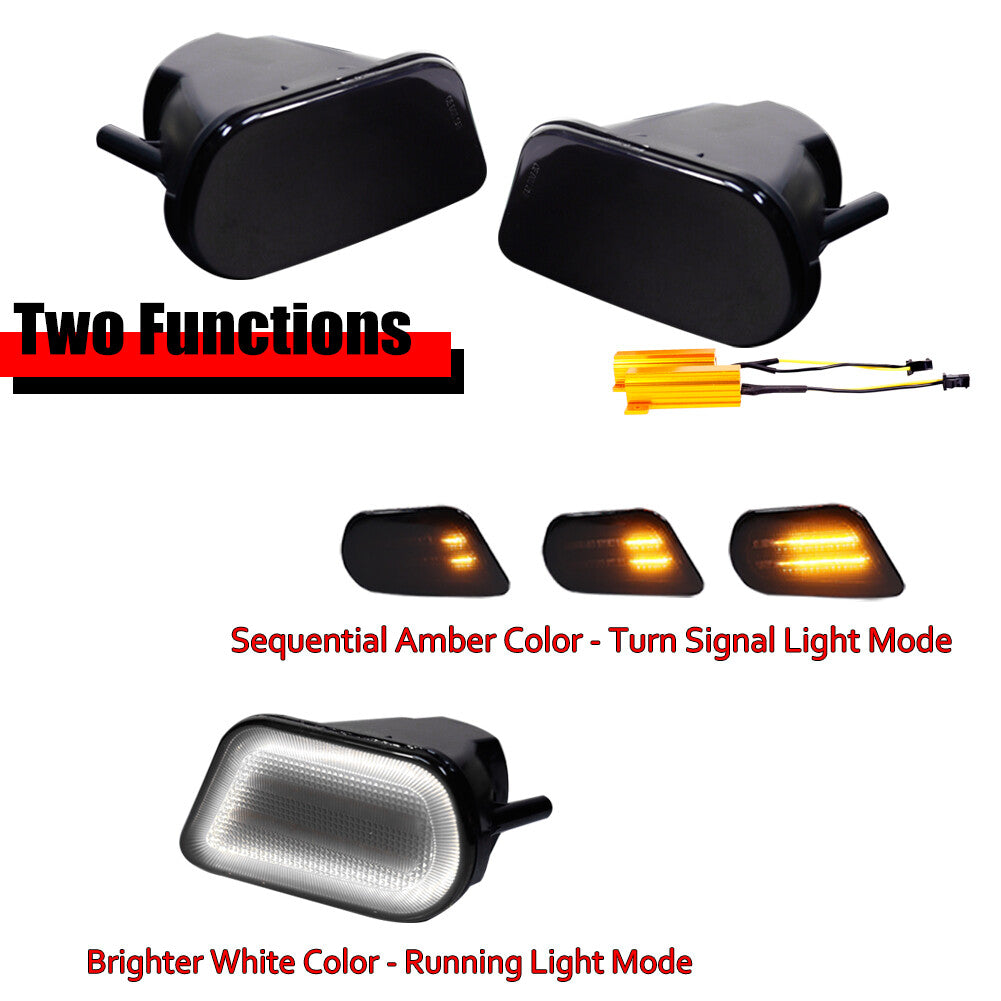 2-Pack Turn Signal LED Light Replacement Kit for 98-02 for Pontiac Firebird Trans Am Black