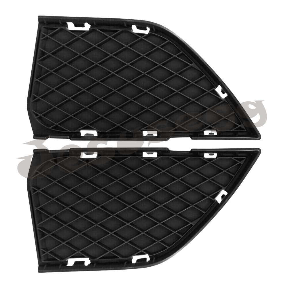 2pcs Front LH+RH Bumper Outer Grille Closed Grid For 07-10 for BMW X3 E83 LCI Black