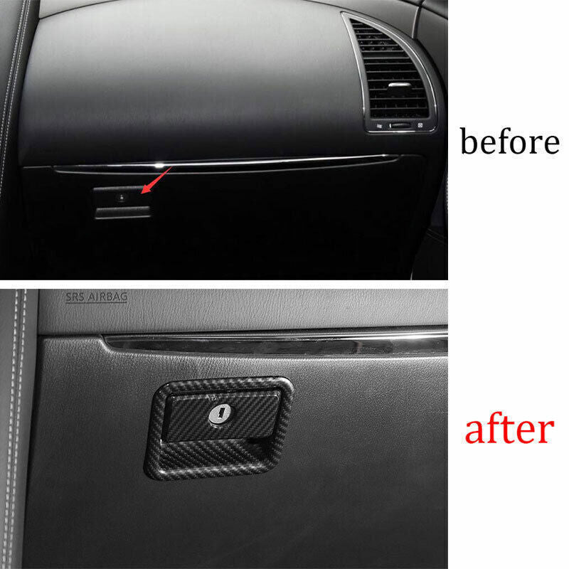 for Co -Pilot Storage Box Handle Sticker for Nissan Armada Y62 2017-2020 Carbon Fiber