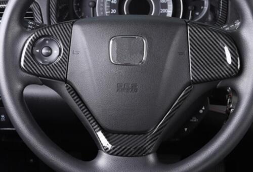 Carbon Fiber ABS Steering Wheel Button Cover Trims for Honda CR-V CRV 2012-2016