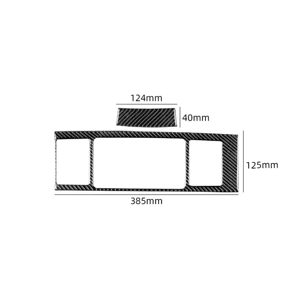 Carbon Fiber Central Control Screen Frame Panel Trim Fit for Jaguar XF 2009-2011