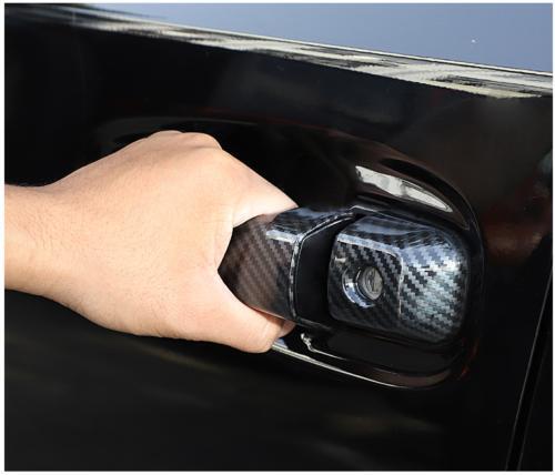 for Toyota 4Runner 2020-2021 Carbon Fiber Grain Exterior Side for Smart Door Handle