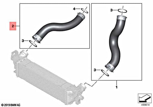 new 13718665700 charging hose/flex hose suitable for BMW G30, G31, G38, 520i, 525Li