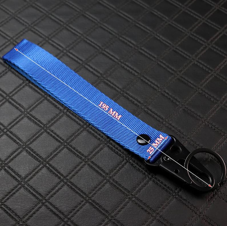 1 car keychain metal key ring badge lanyard blue Mugan for Nissan