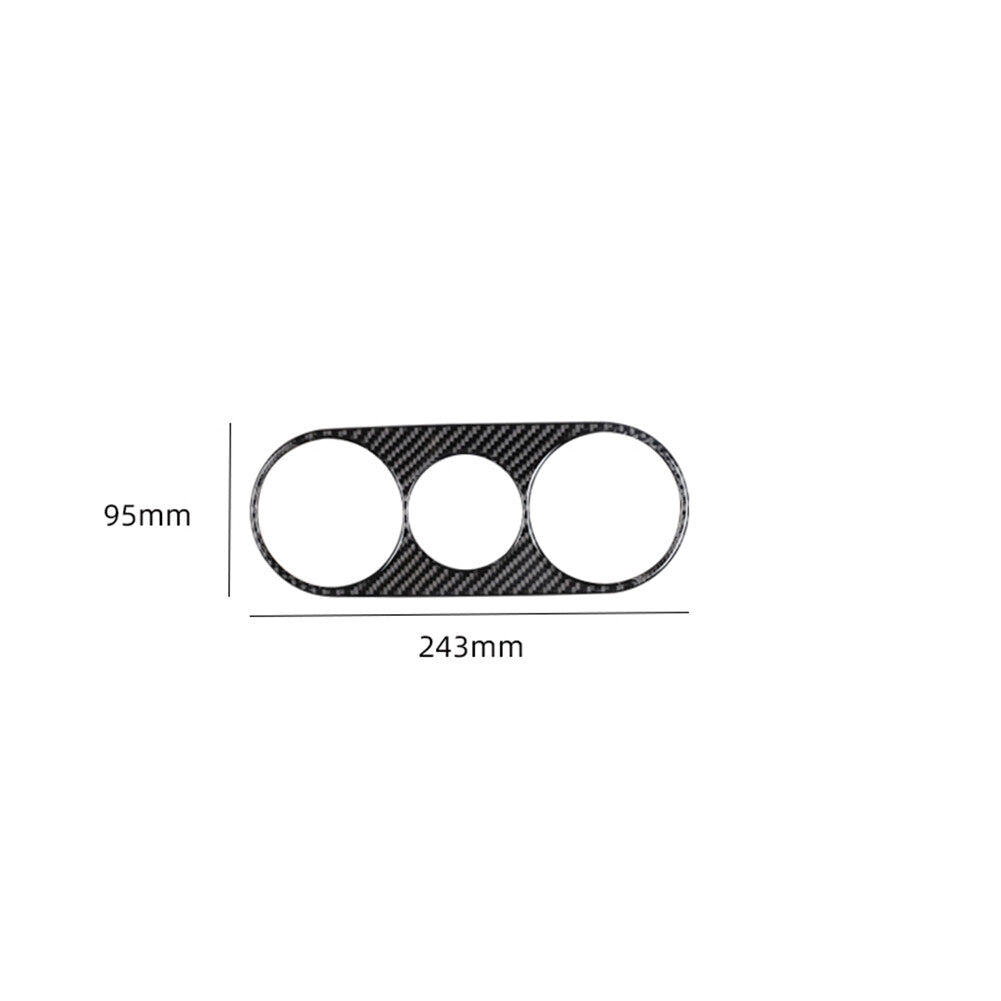 Carbon Fiber Interior Rear Air Vent Cover Trim for Ford F-150 2004-08
