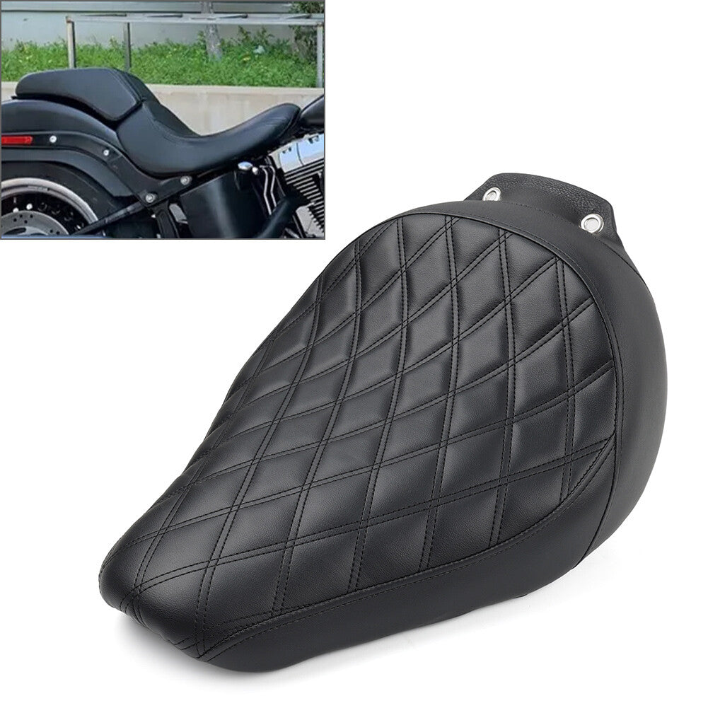 Motorcycle Driver Solo for Seat Saddle for Harley Fat Boy FLSTF 2007-2017 08